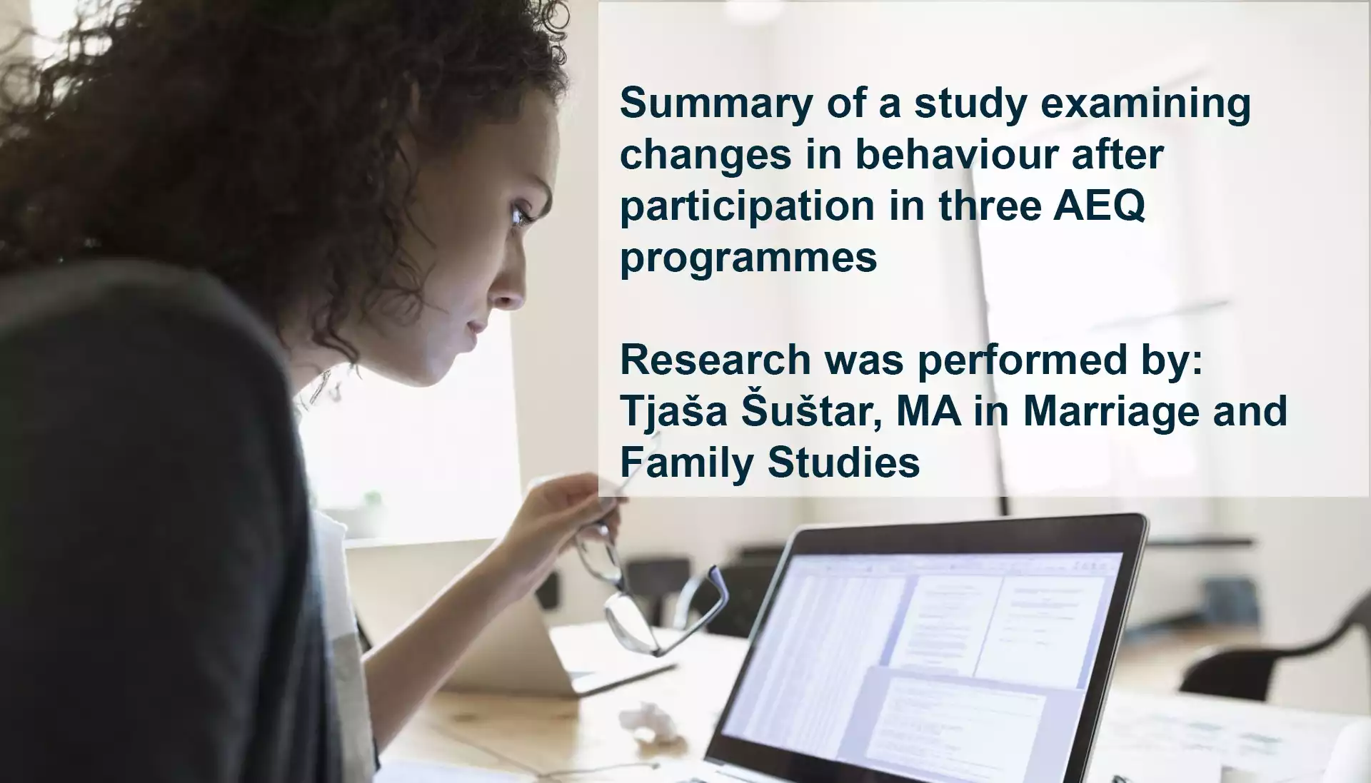 Read more about the article Summary of a study examining changes in behaviour after participation in three AEQ programmes